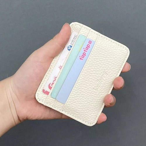 RFID Leather Credit Card Holder Zipper Card Case Keychain Small Wallet for Women - Picture 24 of 25