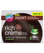 pack of 4 Godrej Expert Rich Cr me Hair Colour Shade dark BROWN 40gm each