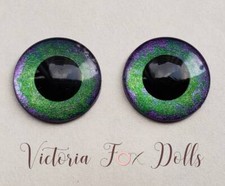 Blythe Doll Metallic Eyechips Green Purple Eye Chips 14mm Custom Furby Ooak Bjd