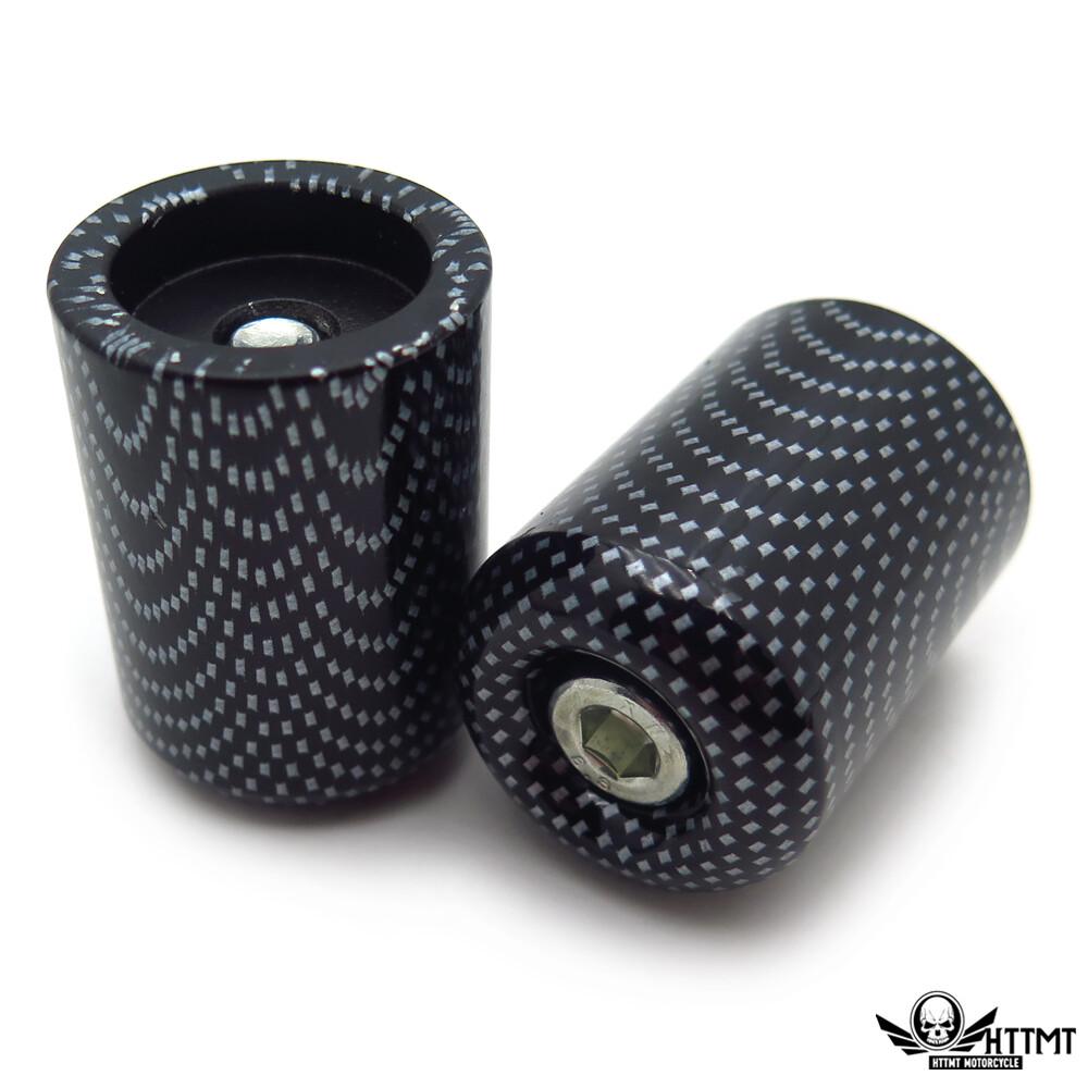 Carbon Grip Bar End Slider Kit Rubber for Kawasaki 2006-07 Ninja