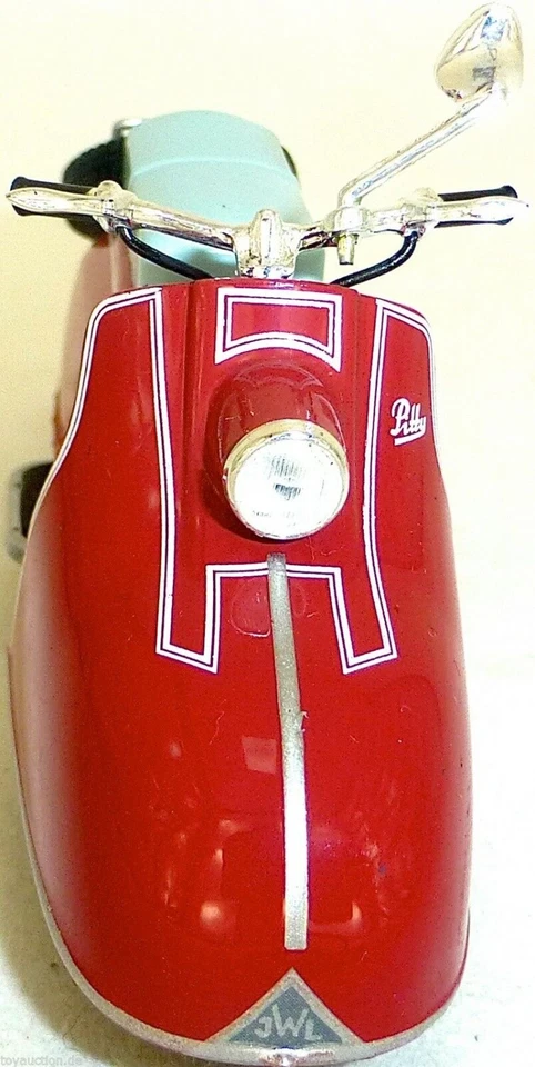 IWL Pitty Motorrad Motorroller rot DDR 1:24 ATLAS 7168116 NEU OVP LA2 µ - Bild 3 von 4