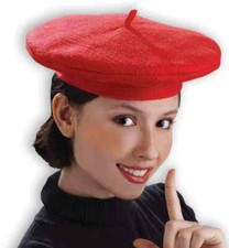 French Beret Hat Artist Fancy Dress Halloween Adult Costume Accessory 2 COLORS