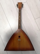 Vintage musical instrument balalaika, 6 strings, USSR Soviet 