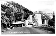 California CA Feather River Canyon PG&E Transformer Station c1950s RPPC Postcard