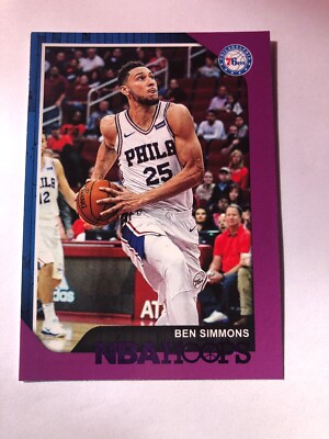 Ben Simmons 2018-19 NBA Hoops PURPLE Parallel #186 76ers