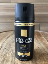 Axe Gold Deodorant Body Spray, Oud Wood  Dark Vanilla 4.0 oz - Limited Edition