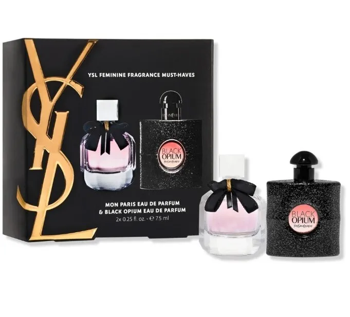 sekstant svær at tilfredsstille Smelte YSL Black Opium+Mom Paris MINIATURE Travel Eau De Parfum Perfume Splash  Gift Set | eBay