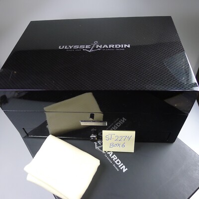 Ulysse Nardin Black Lacquer Wood Watch Box - Marine Aqua Diver, Ltd Ed. w/ Box 