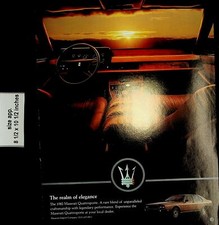 1982 Elegance Maserati Quattroporte Vintage Print Ad 7096