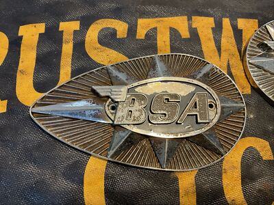 Vintage Original 1969 1970 BSA 650 Lightening Gas Tank Emblems J