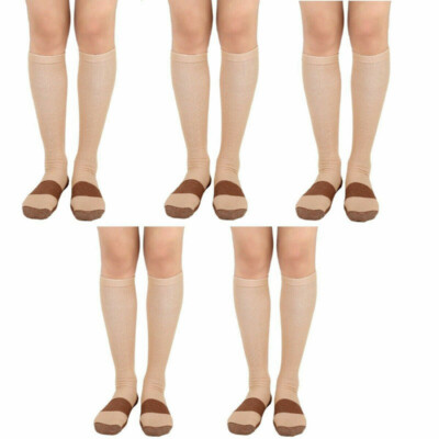 3 PAIRS - Compression Support Socks Wide Calf Plus Size Knee High
