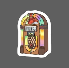 Jukebox Sticker Music Waterproof Music Retro Bar Going Out Gift NEW