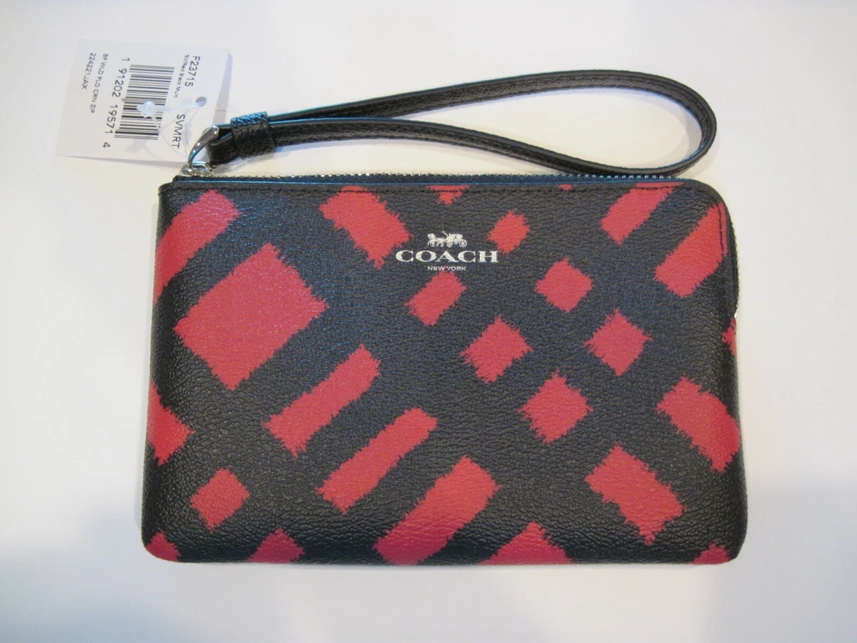 Coach wristlet plaid Clearance