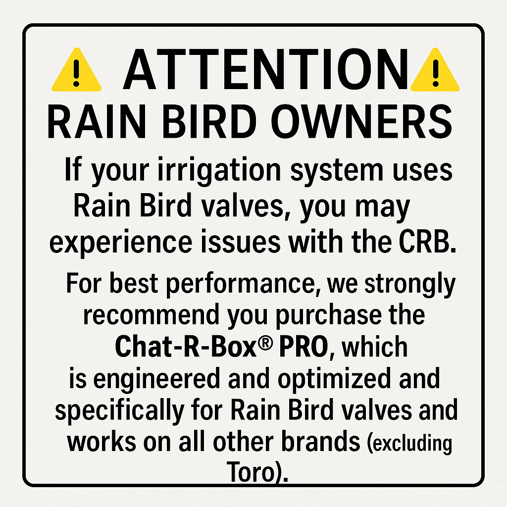 Lawn Valve Locator Chat-R-Box ® CRB no LED, Valve Finder, find Lost Valves