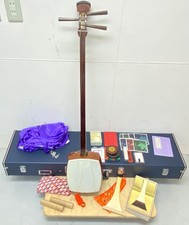 Shamisen Japanese Traditional Musical Instrument with Hard Case Bachi Set