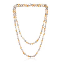 Cavill SüßWasserperlen Halskette 127Cm 925 Sterling Silber Rhodiniert
