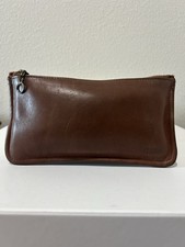Vintage Coach 7170 Skinny Makeup Case British Tan NYC USA 7.5  x 4  