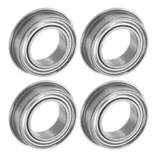 4pcs MF106ZZ Flanged Ball Bearing 6x10x3mm Shielded Chrome Steel Flange Bearings
