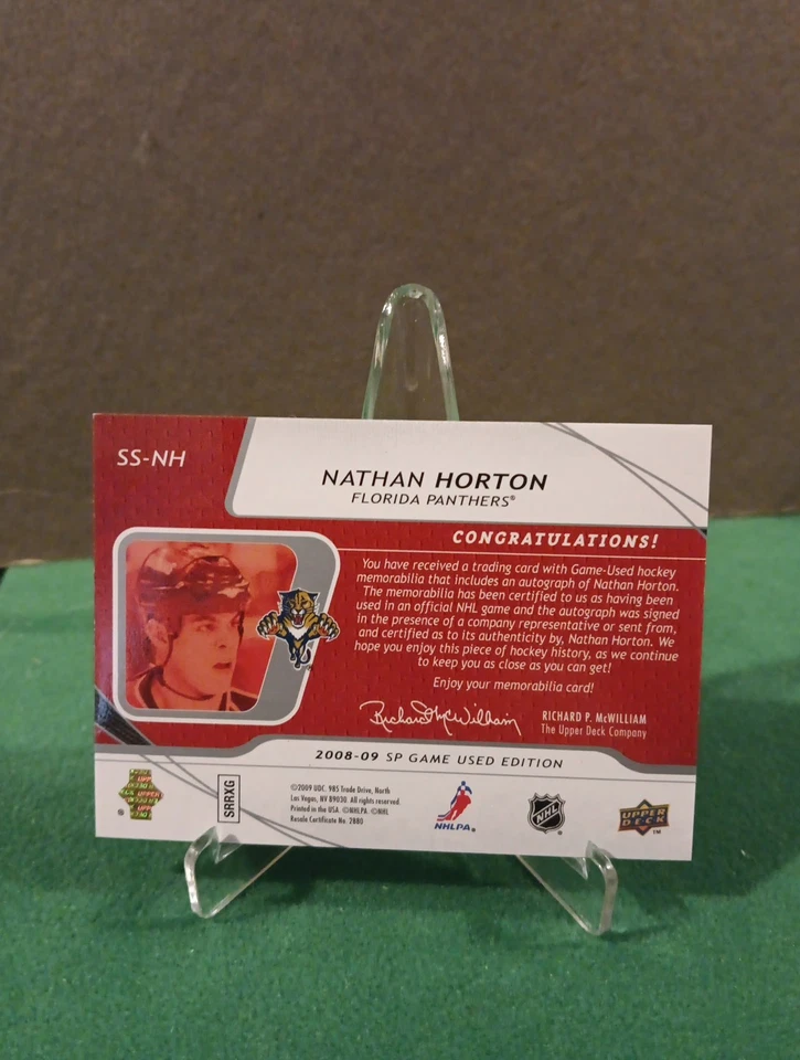 2008-09 SP Game Used Edition SIGnificant Swatches Auto 40/50 Nathan Horton#SS-NH - Image 3 of 3