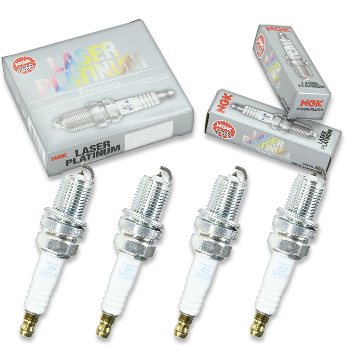 4 pcs NGK Laser Platinum Spark Plugs for 2007-2008 Kia Magentis 2.4L L4 - bs