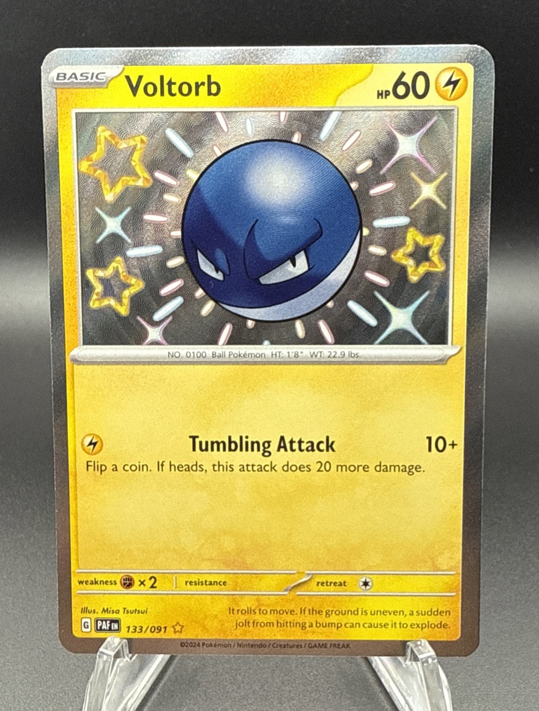 Voltorb 133/091 - S&V: Paldean Fates Shiny Holo Rare - Pokémon TCG (NM)