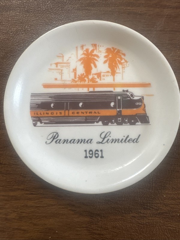 Illinois Central Panama Limited 1961 Coaster Ashtray 