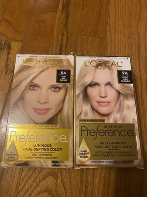 L'OREAL Set of 2 Preference Paris Light Ash Blonde 9A - Fade Defying Hair Color