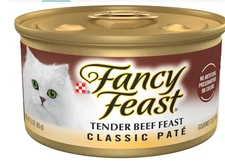 Purina Fancy Feast Canned Wet Cat Food with Beef - cans of 24 in one