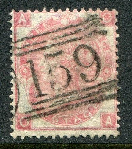 GB 1865-67 3d SG 92 plate 4 used lettered OA (cat. £120)