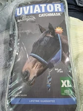 Kensington Uviator CatchMask 90% UV Horse Fly Mask w/Web Trim  XLarge