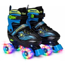 XinoSports Kids Adjustable Roller Skates for Girls  Boys with Light Up Wheel...