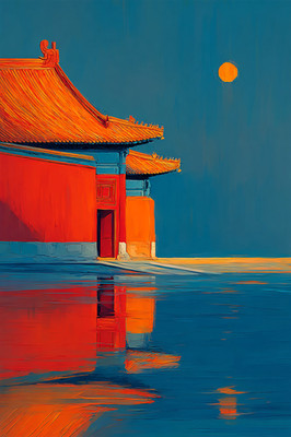 Forbidden City China 24x36 Giclée Art Print Ltd 1/25 Signed COA Rombley V21