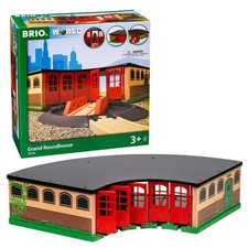Brio World Grand Roundhouse Wooden Toy With Turntable Train Set Rail Way 33736