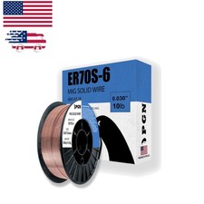 Copper Coated 10lb MIG Welding Wire - Low Splatter ER70S-6 for All Position Use