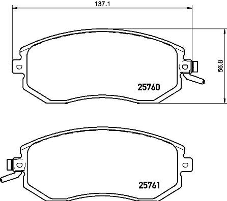 Vorderachse Brembo P 78 021 Bremsbelagsatz, Scheibenbremse FüR Scion,Subaru,Toyo-image