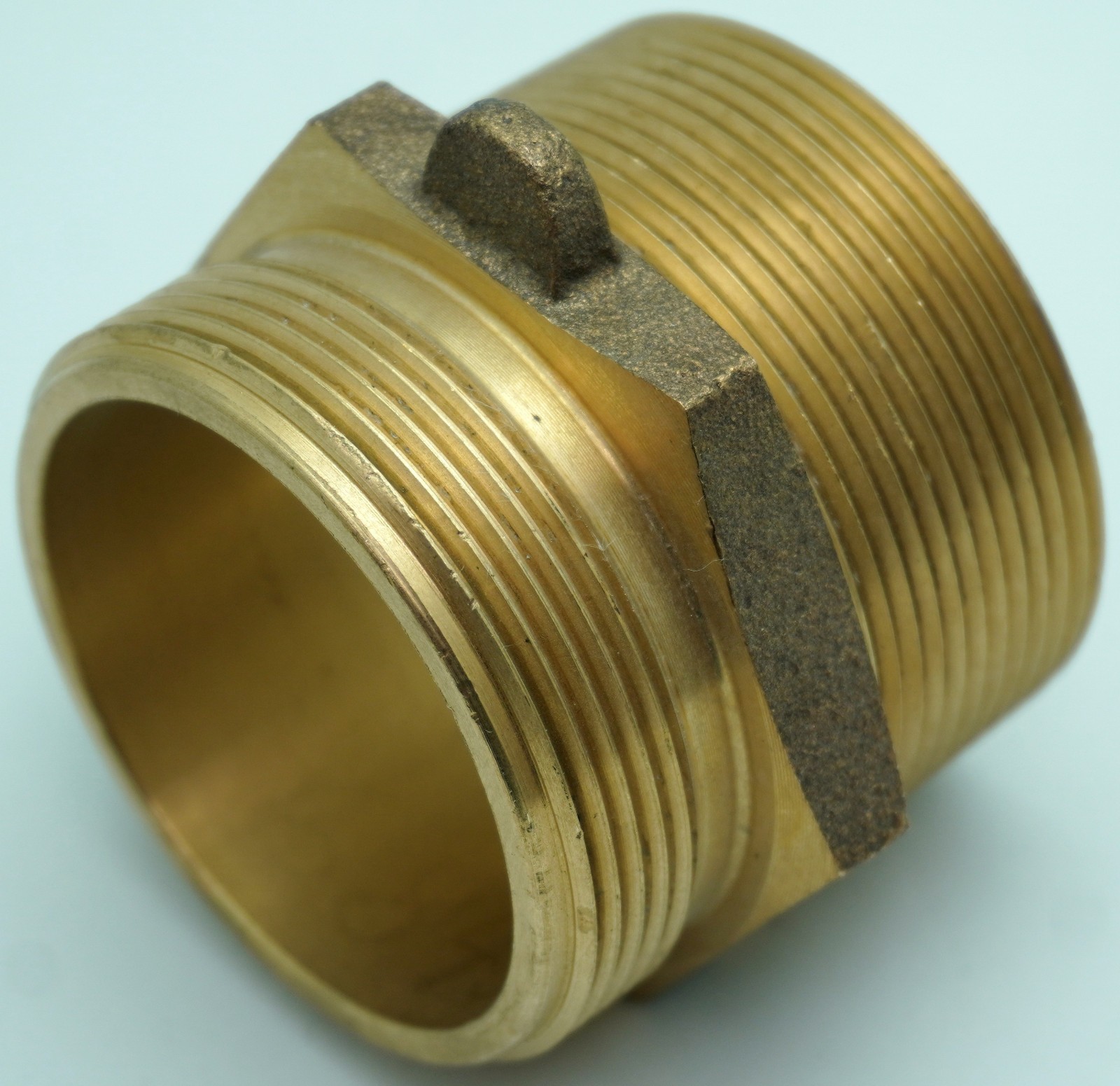 Brass Hex Nipple 2 In Male NPT x 2 In Male NPSH