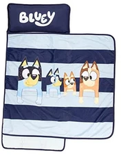  Bluey Sleepy Time Nap Mat – Built-in Pillow and Blanket - Super Soft 