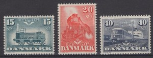 Denmark 1947. Danish State Railways. Scott # 301-303. MNH, VF