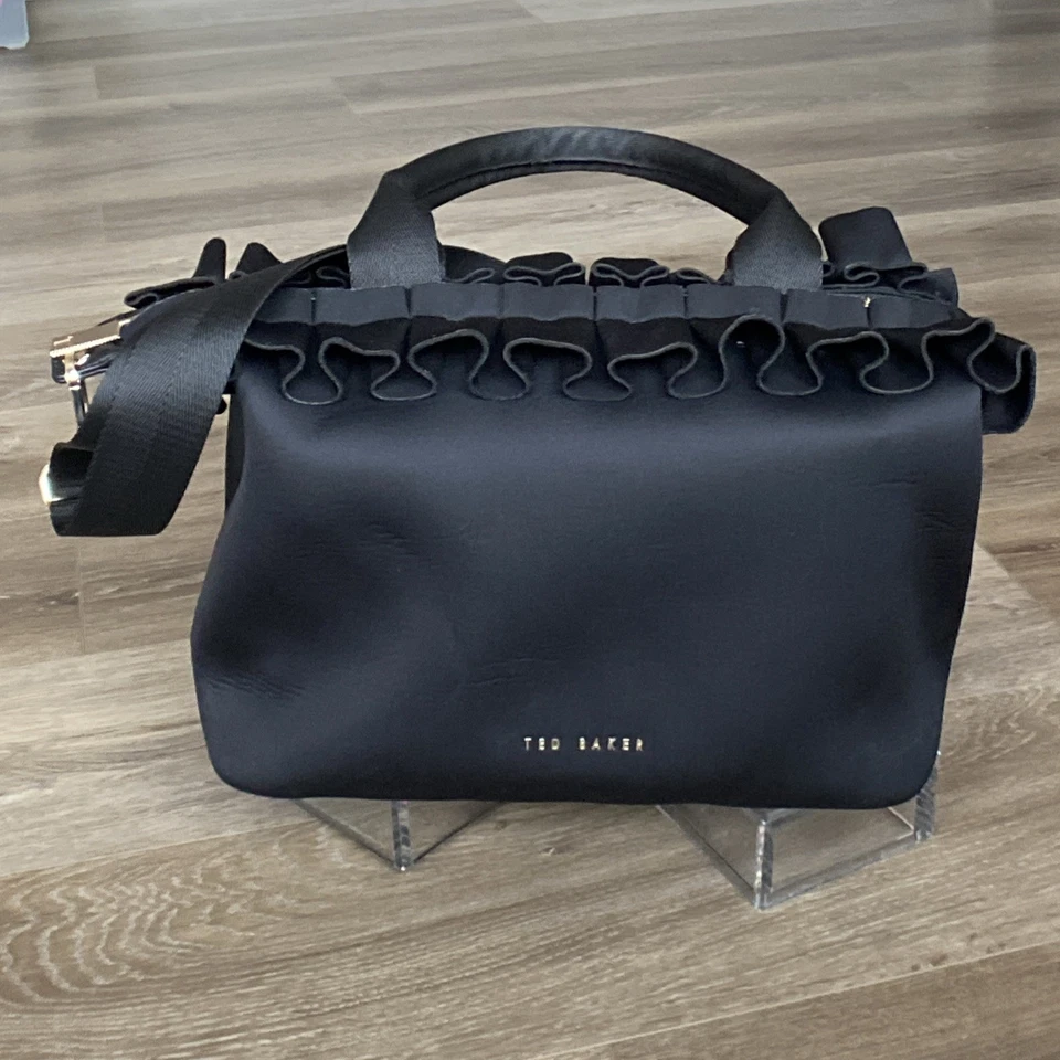 Ted Baker London Roseiee Ruffle Large Tote Black Crossbody Strap - Image 2 of 4