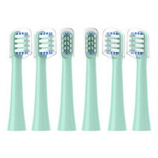 Replacement Toothbrush Heads Compatible with 1 Count Pack of 6 , Green