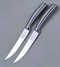 2pc Chicago Cutlery MALDEN 4.5" Steak Knife SET, Stainless-Steel Handle, NEW
