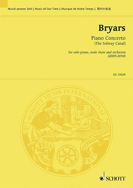 Piano Concerto (The Solway Canal) Gavin Bryars Studyscore Piano, Male Choir [TTB - Image 3 of 4