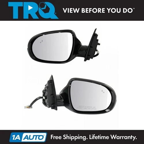 TRQ Mirror Memory Power Heat Turn Folding Blind Spot Paint to Match Pair for Kia