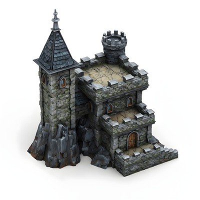 Castle Fortress Tower | Fantasy Tabletop Terrain Battle Scatter | Miniature