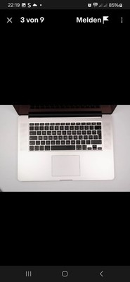 Apple MacBook Pro 2015, Retina 15 Zoll (512 GB SSD, 16 GB RAM,Intel i7, 2,5 GHz)