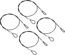 2Ft Safety Cable Lock, 4 Pack Stainless Steel Security Wire Rope for St