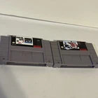 Lot Of 2 SNES Games Untested Sold For Cartridge Parts NHL 95 Stanley Cup Vintage