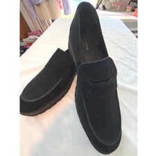 Cole Haan Women's Black Suede Penny Loafers Sz 8 Waterproof NWOB