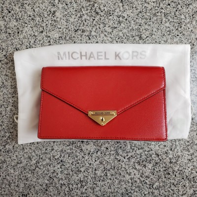 Envelope Clutch Michael Kors Red Clutch Bag NWOT Michael Kors