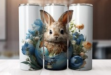 Cute Easter bunny tumbler- 20oz Skinny Tumbler Sublimation Template